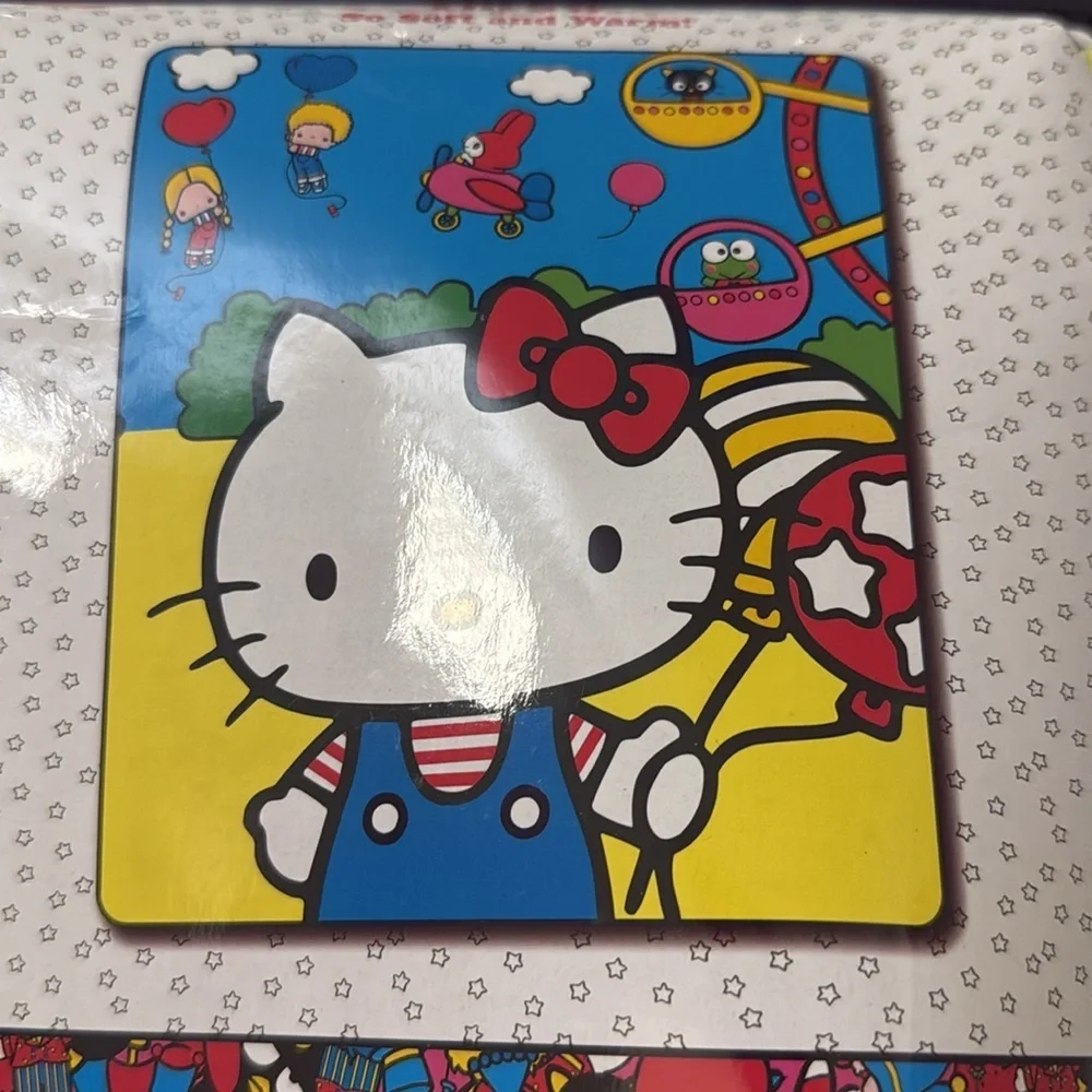 New! Vintage Torrid Hello Kitty Friends‎ Carnival Micro Raschel Throw 48X60